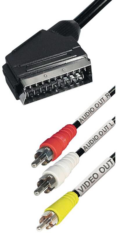 Transmedia Cinch-Kabel VM 11 SL Scartstecker auf 3 x Cinch 2