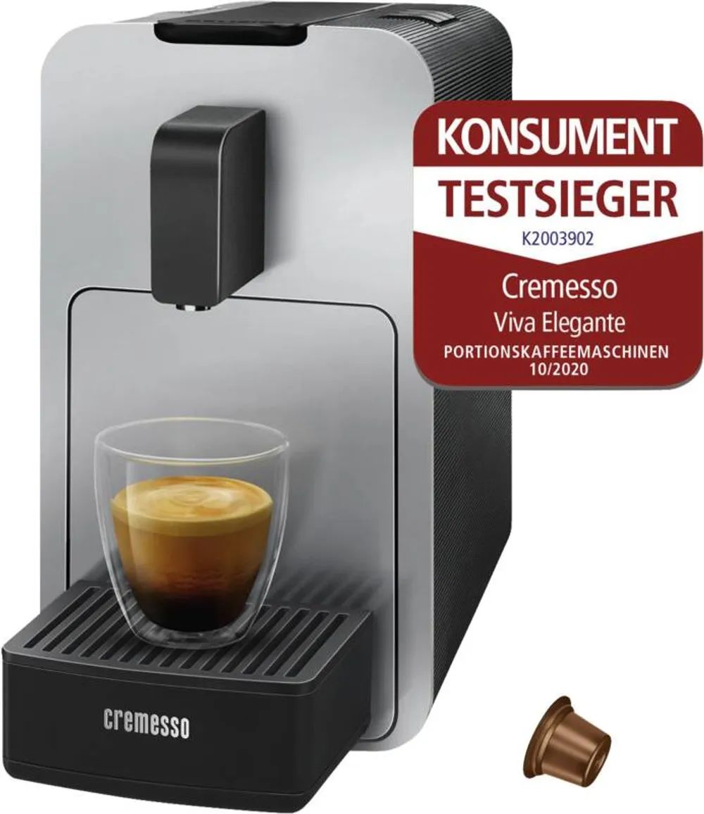 Cremesso Kaffeekapselautomat Viva Elegante - FrostedSilver