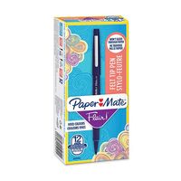 Paper Mate FLAIR - Filzstift - Marineblau - wasserbasierte Tinte - Mittel (Packung mit 12)