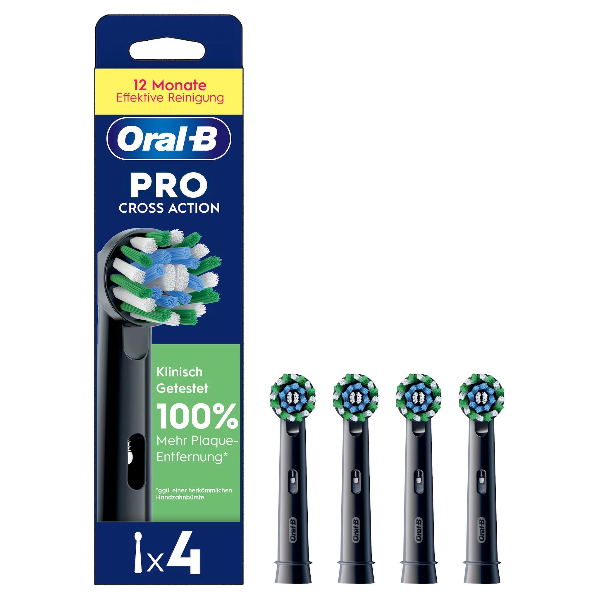 Oral-B Pro CrossAction Schwarz 4er