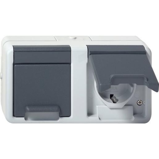 Gira SCHUKO 2F WAAGER. KD WG AP GR / GIRA 478130 WG-AP 478130