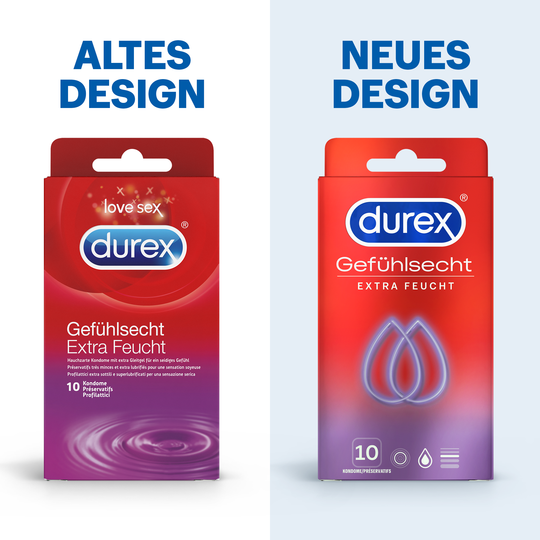 Durex Gefühlsecht Extra Feucht 10er Kondome
