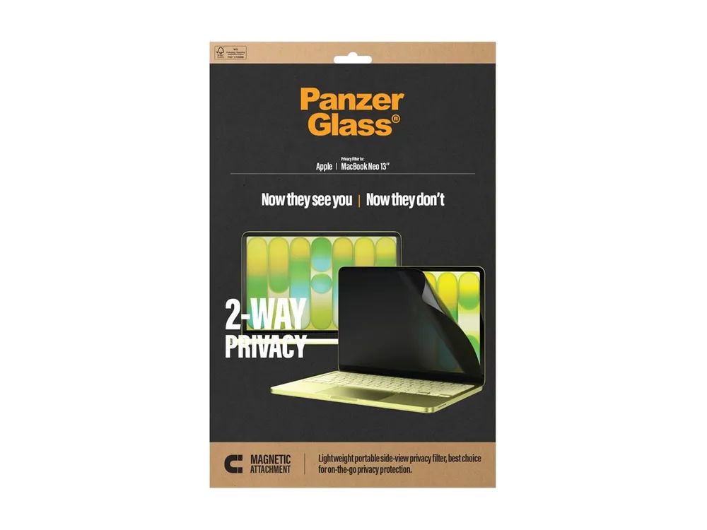 PanzerGlass Magnetic 2-Way Privacy Displayschutzglas| Apple MacBook Neo 13''|