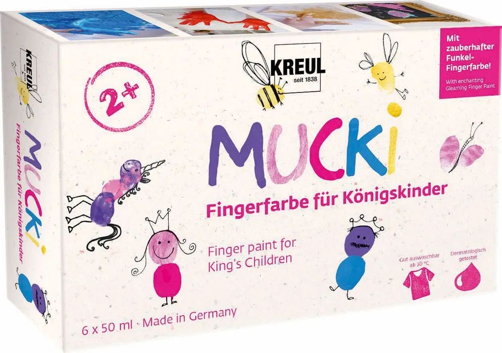 C. Kreul GmbH & Co.KG MUCKI Fingerfarbe für Königskinder 6er