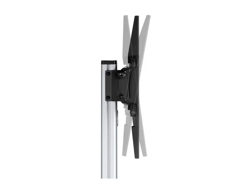 Equip Wagen - für Flachbildschirm / AV-Ausrüstung - rotate LFD trolley - Kunststoff, stainless steel, Aluminium - Schwarz - Bildschirmgröße: 94-218cm (37"-86")
